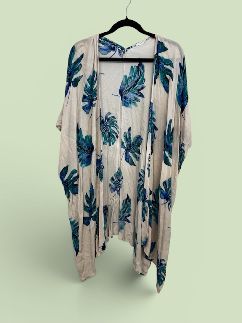 LUSH Tropical Leaf Print Kimono Size S-M